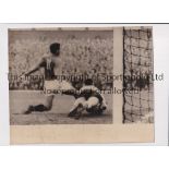 PRESS PHOTOS / NORTHERN IRELAND V ITALY 1958 Three original 10" X 8" B/W Press action photos, 2 of