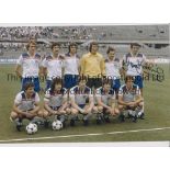 TREVOR BROOKING Autographed 12 x 8 col photo depicting England players posing for a team photo prior