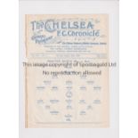 CHELSEA Programme for the Public Practice match on 18/8/1924, ex-binder. Generally good