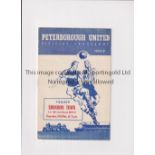 PETERBOROUGH UNITED V SWINDON TOWN 1955 FA CUP Programme for the tie at Peterborough 15/12/1955.