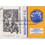 SOUTHPORT Two home programmes v Huddersfield Town 22/4/1978, last home League match and v Everton