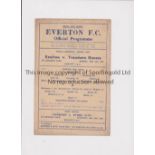 1945 LIVERPOOL SENIOR CUP FINAL Single sheet programme for Everton at home v Tranmere Rovers 21/5/