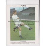 JOHNNY GILES AUTOGRAPH / JIMMY GREAVES Two Ty-Phoo Tea cards, Johnny Giles signed in black marker