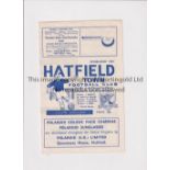 ARSENAL Programme for the away Metropolitan League match v Hatfield Town 1965/6 season. Good