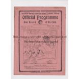 TOTTENHAM HOTSPUR Programme for the home League match v Sheffield United 25/12/1922, very slight