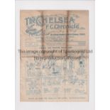 CHELSEA Programme for the home League match v Preston North End 2/10/1926, folded and slightly worn.