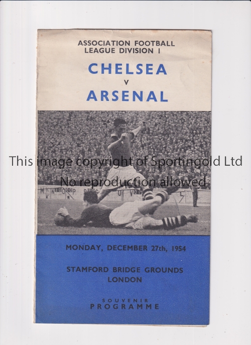 CHELSEA V ARSENAL 1954 Pirate issue programme issued by Smith, for the League match at Chelsea 27/