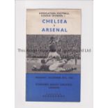 CHELSEA V ARSENAL 1954 Pirate issue programme issued by Smith, for the League match at Chelsea 27/