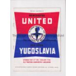 MANCHESTER UNITED / FESTIVAL OF BRITAIN Home programme v Red Star Belgrade 12/5/1951, horizontal