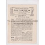 ARSENAL Programme for the home League match v Cardiff City 26/12/1921, slight horizontal crease.