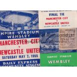 1955 FA CUP FINAL Programme, ticket, which is slightly marked, and song sheet which is creased for