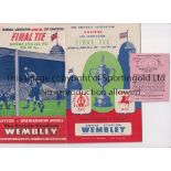 AMATEUR CUP FINALS Programme and ticket with staple holes for Bishop Auckland v Pegasus 1951 and