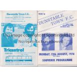 GEORGE BEST / DUNSTABLE TOWN Two programme in which Best appeared on the cover, v Cork Celtic 12/8/