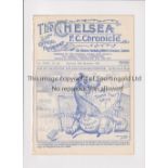 CHELSEA Programme for the home League match v Stoke City 30/12/1933, ex-binder Generally good