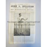 JOHN L. SULLIVAN / FIRST HEAVYWEIGHT CHAMPION A large single page supplement to The Sportsman issued