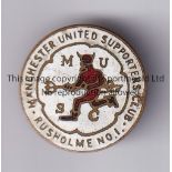 MANCHESTER UNITED Metal badge, 22 mm, for the Manchester United Supporters Club Rusholme No. 1