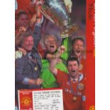 ALEX FERGUSON / MANCHESTER UNITED Programme and ticket for his Testimonial match v Rest Of The World