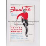 1938 FA CUP FINAL Programme for Huddersfield Town v Preston North End, slight vertical crease and