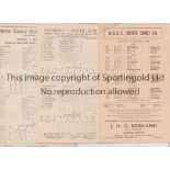 SOMERSET C.C.C. Forty four home and away scorecards from the 1940's including v Australia 1948 and v