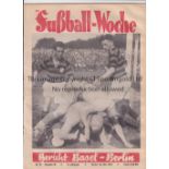 1933 GERMANY XI v GLASGOW RANGERS Friendly played 28/5/1933 in Dresden. Rare issue of ''Die