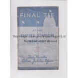 1935 FA CUP FINAL Programme for Sheffield Wednesday v West Bromwich Albion, usual vertical fold.