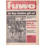 1967 FAIRS CUP Dynamo Dresden v Glasgow Rangers played 20/9/1967 in Dresden, East Germany. Issue