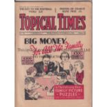 TOPICAL TIMES Eighteen issues of the weekly Sports magazine 1934 - 1939. Fair to generally good