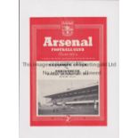 NEUTRAL AT ARSENAL / PORTSMOUTH V SCUNTHORPE UNITED Programme for the FA Cup 2nd Replay at