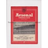 NEUTRAL AT ARSENAL / IPSWICH V BOURNEMOUTH 1952 Programme for the FA Cup 2nd Replay at Highbury 1/