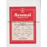 NEUTRAL AT ARSENAL / DUNCAN EDWARDS Programme for England v Young England 30/4/1954 in which Edwards