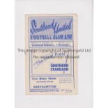 ARSENAL Programme for the away Combination Cup match v Southend United 11/9/1954, slightly