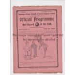 TOTTENHAM HOTSPUR Programme for the home League match v Lincoln City 27/9/1919. Slightly worn at the