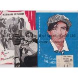 NORMAN WISDOM / AUTOGRAPH Items including 6 theatre programmes and a 5.5" X 3.5" autographed