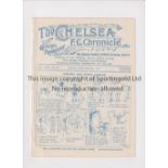 CHELSEA Programme for the home League match v South Shields 26/2/1927, ex-binder. Generally good