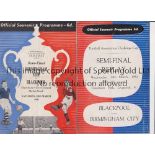 1951 FA CUP SEMI-FINAL & REPLAY Programmes for Blackpool v Birmingham City 10/3/1951 at Man. City