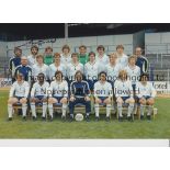 RICKY VILLA Autographed 12 x 8 col photo of Tottenham`s squad of players posing for photographers