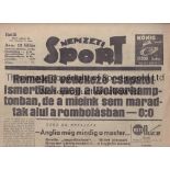 WOLVES Hungarian daily sports newspaper, Nemzeti Sport 16/5/1938, from the day after this