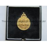 FOOTBALL LEAGUE MEDAL - MANCHESTER CITY Gold hall-marked medal and case , season 2001-02, Division 1