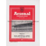 NEUTRAL AT ARSENAL / CHELSEA V WBA 1953 Programme for the FA Cup 2nd Replay at Highbury 11/2/1953,