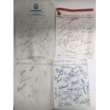 A collection of vintage football autographs includ