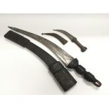 WITHDRAWN -A Turkish knife and sheath plus one smaller exampl