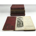 Six antique books comprising an 1884 edition of Ba