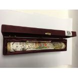 A boxed Scroll menu of The Coronation Lunch to The Queen Mother, celebrating her Centennial year -