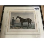 8 framed hunting prints plus and 1 horse print.