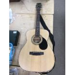 A Cort AF510 acoustic guitar for restoration plus two recorders. Comes supplied with a branded