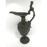 A small late 19th Century bronze vase