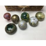 A collection of Isle of Wight glass paperweights a