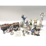 A collection of ceramics including Salt and pepper