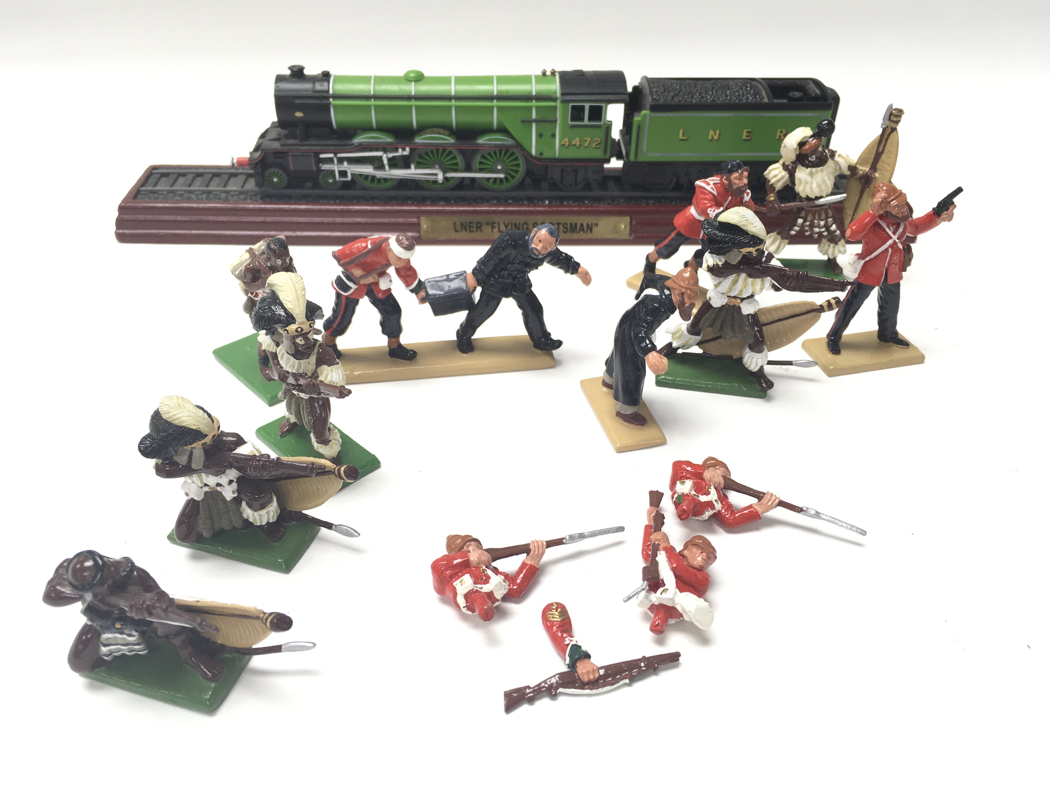 A collection of Britain’s soldiers and a model of