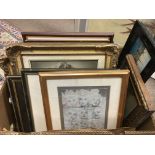 A box of various pictures and paintings. NO RESERV